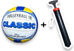 DSS SUPER QUALITY LIGHT WEIGHT VOLLEYBALL WITH PUMP Volleyball - Size: 4