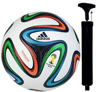 gamers hub ADIDAS brazuka football size 5 Hand Stichwith Pump 2022 Model 1308) Football - Size: 5
