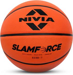 NIVIA Slamforce, 8 Panels, Rubber Moulded, Made for Beginners, Ideal for all surfaces Basketball - Size: 7