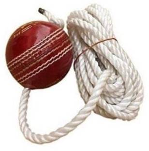 IKLONE NXC- Red Leather Cricket Hanging Ball For Knock Practice ,m28 Cricket Training Ball