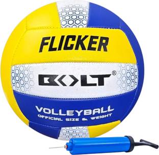 BOLT Flicker Volleyball with Pump (Ball+Pump) Volleyball - Size: 4