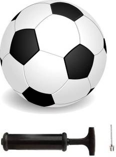 VGS BLACK AND WHITE FOOTBALL WITH PUMP FULL SIZE-5 Football - Size: 5