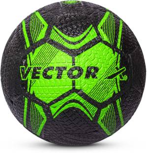 VECTOR X Street Soccer 32 Panel Rubber Moulded+ Butyl Bladder For hard ground 12+ age Football - Size: 5