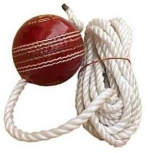 IKLONE NXC- Red Leather Cricket Hanging Ball For Knock Practice ,m70 Cricket Training Ball