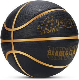 FitBox Sports BlackGold Official Basketball | Professional Match Ball for Indoor & Outdoor Basketball - Size: 5