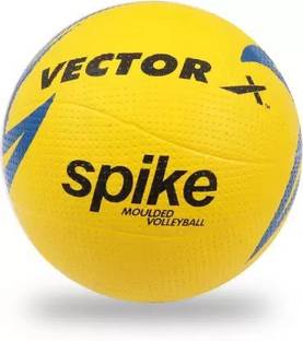 VECTOR X Spike Volleyball (Yellow) Volleyball - Size: 4