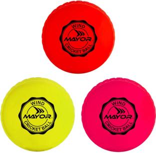 MAYOR Cricket Wind Ball for Indoor & Outdoor Street Cricket Rubber Ball