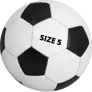 HOC Black and white rubber 3 ply football rugby93 Football - Size: 5
