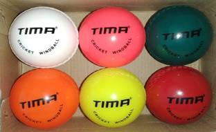 TIMA Cricket Windball Training Cricket Ball (Pack of 6) Cricket Tennis Ball