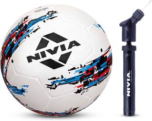 NIVIA Storm White with Pump Combo Football - Size: 5