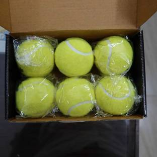 Vishnu Ji PACK OF 6 GREEN TENNIS BALLS Cricket Tennis Ball