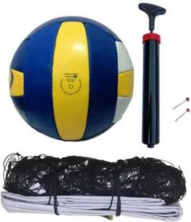 Kedarnath Traders Classic Volleyball Balls With Nylon Net With Air Pump . Best Quality Product . Volleyball - Size: 4