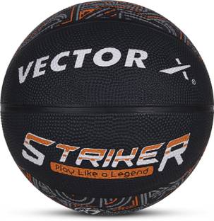 VECTOR X Striker Rubber Moulded High Grain Textured Surface Ideal For Kids & Adults Basketball - Size: 7