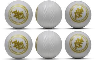 TrofT Plastic Ball White Non Toxic Pack of 6 (30 Gm Per Ball) Cricket Training Ball