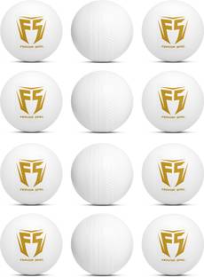 Fervor Spel Plastic Ball White Non Toxic 80 GM Per Ball Cricket Training Ball