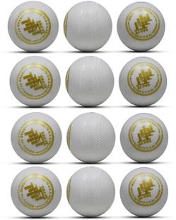 TrofT Plastic Ball Non Toxic White (50 gm per Ball) Cricket Training Ball