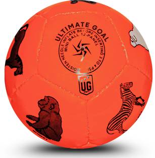 ULTIMATE GOAL Orange Ball for Kids Football - Size: 3