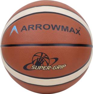 ArrowMax Basketball For Adults Youth Kids Premium Rubber Bounce Supergrip Basketball - Size: 5