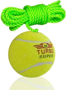 Mturbo Premium Hanging Tennis Cricket Ball 100-125gm, 2m Hanging Length, Rubber Molded Cricket Training Ball