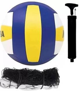 radion 3920 classic volleyball 18 synthetic kit with nylon net,pump Volleyball - Size: 4