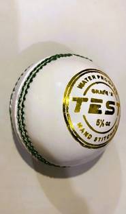 Cricketkingdom TEST CRICKET BALL, WHITE 4 PIECE LEATHER BALL, Cricket Leather Ball