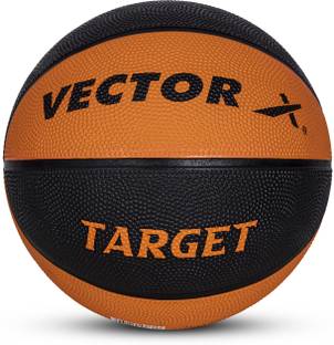 VECTOR X Target Indoor & Outdoor Rubber Moulded Soft Practice Sports Ball Basketball - Size: 6