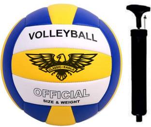 VISHWA Soft Synthetic Volleyball Size-4 with Air pump (Pack of 1) Volleyball - Size: 4