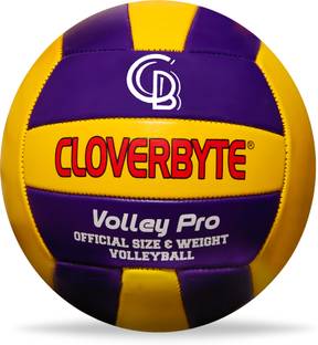 CLOVERBYTE VolleyPro 5 No. Sports VolleyBall Beach Sand Play for Teenager, Adult, Beginner Volleyball - Size: 5