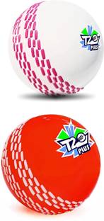 Jaspo T-20 Plus (PACK-OF-2) Practice Cricket Ball/Wind Balls (125-130 GMS) Cricket Synthetic Ball