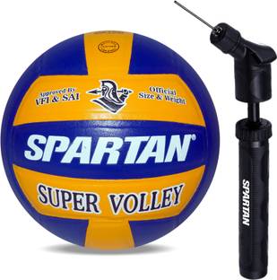 SPARTAN Spirit Super Volleyball with Air Pump(Approved By VFI) Volleyball - Size: 4