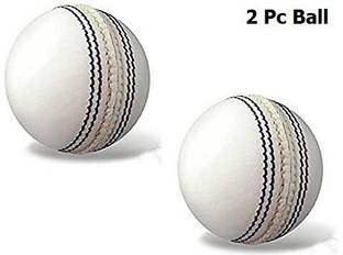 HHS SPORTS Cricket white Leather Ball Cricket 2 Pc Ball (Pack of 2, White) Cricket Leather Ball