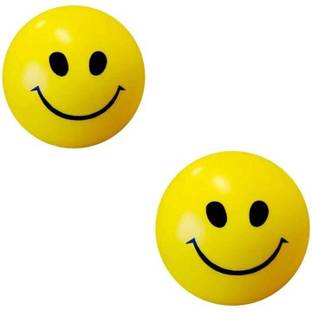 PRABHU Smiley yellow foam ball 8cm hand forearm exercise, blood pressure control Foam Ball