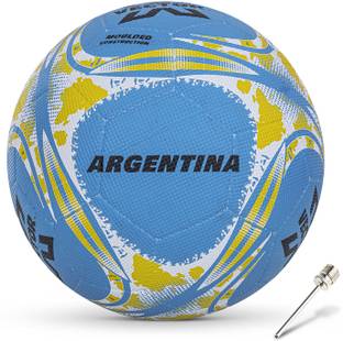 VECTOR X Argentina Country Colour 32 Panel Rubber Moulded Outdoor Training Match Practice Football - Size: 5