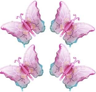 PopTheParty Printed Butterfly Foil Balloon Mylar Party Balloon for Wedding Birthday Party Decoration Balloon