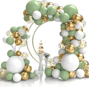 BCollectns Solid Olive green balloon garland kit for birthday, anniversary party decoration Balloon