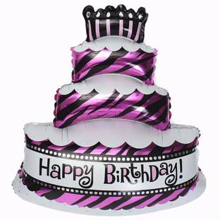 Kapoor stores Printed BIRTHDAY CAKE FOIL BALLOON Balloon
