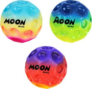 SALPITOYS Solid Crazy Soft Rubber Moon Bouncing Ball for Kids Twister