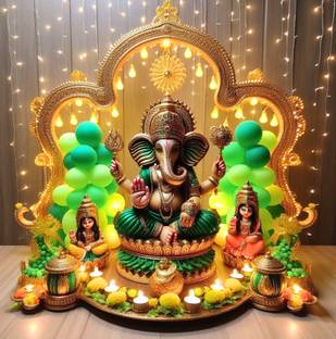 Hemito Solid Metallic Balloons Led Light|Ganesh Chaturthi Decoration Item Setup Mandap Balloon