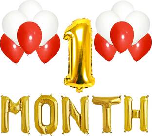 Events Framer Solid 1st Month Celebration Combo Pack Balloon