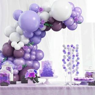 BCollectns Solid Purple pastel balloon garland combo kit for party decoration Balloon