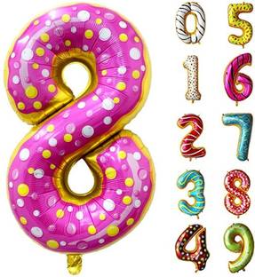 PopTheParty Printed 8Number candy Balloon