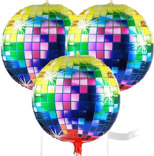 PopTheParty Solid 4D Disco Flashing Balloons Laser For Wedding Happy Birthday Popular Party Décor Balloon