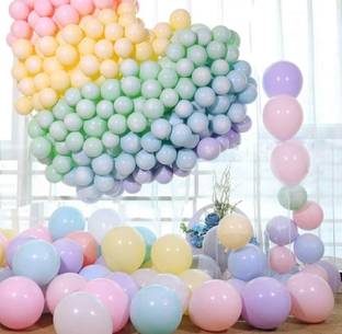 Propsy Solid Multicolour 200 Pcs Pastel Balloons For Kids/Adult/Party/Birthday Decor Pastel Balloon