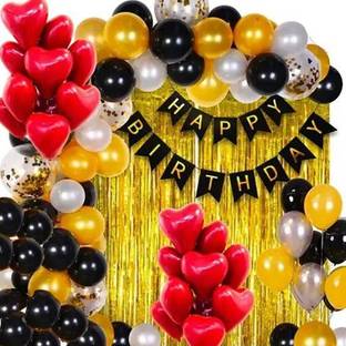 PARTY MIDLINKERZ Solid Love Birthday Decoration kit for loved Ones, Adult, Wife, Husband Balloon