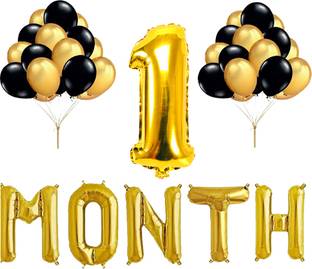 Events Framer Solid 1st Month Celebration Combo Pack Balloon