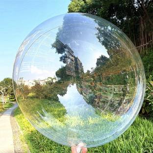 FLICK IN Solid Transparent Bubble Balloons 20 Inches Crystal Clear Bobo Led Light Up Balloons Bubble Balloon