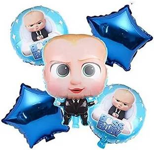 groovy dudz Printed 5 Pcs Baby Boss Character Foil Balloon for birthday Balloon