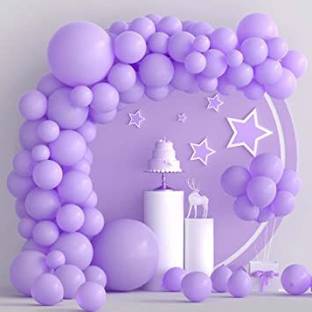 R G ACCESSORIES Solid Purple Balloons Garland Kit Of 60 Pcs For Party Decorations Balloon