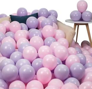 Mosclue Solid Pink,Purple Pastel balloon pack of 150 For Kids/Adult/Party/Birthday Decorations Balloon