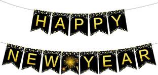 PARTY MIDLINKERZ Solid HappyNewYearBanner Balloon